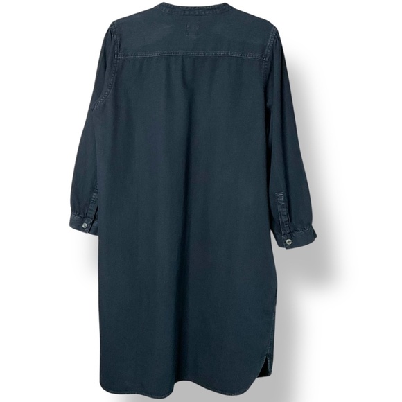 GAP DENIM Cotton Long Sleeve Henley Shirt Dress w/ Side Seam Pockets US Sz XL - Picture 4 of 8
